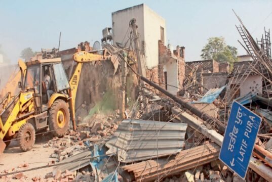 Illegal Constructions Razed in Jalandhar’s Latifpura After High Court Order, Road Project to Resume Illegal Constructions Razed in Jalandhar