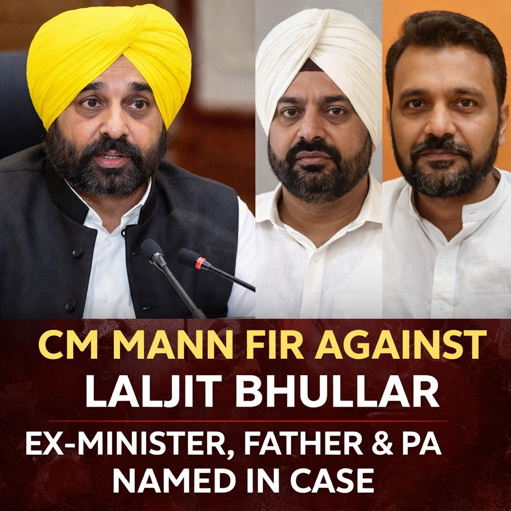 CM Mann’s Big Action: FIR Against Ex-Minister Laljit Bhullar, Father & PA in Major Crackdown