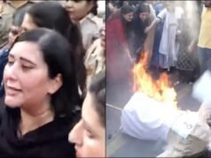 Bansuri Swaraj Among BJP MPs Detained During Protest March Towards Rahul Gandhi’s House Follow SRH vs CSK live from the Rajiv Gandhi International Stadium.(AP)