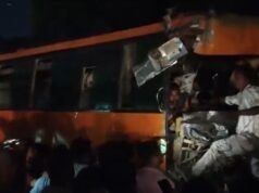 Bihar Katihar bus truck crash kills 13 PM Modi announces ex gratia Chennai Super Kings' Khaleel Ahmed, centre, celebrates with captain Ruturaj Gaikwad the wicket of Delhi Capitals' KL Rahul during the Indian Premier League cricket match between Chennai Super Kings and Delhi Capitals in Chennai, India, Saturday, April 11, 2026. (AP Photo/Mahesh Kumar A.)