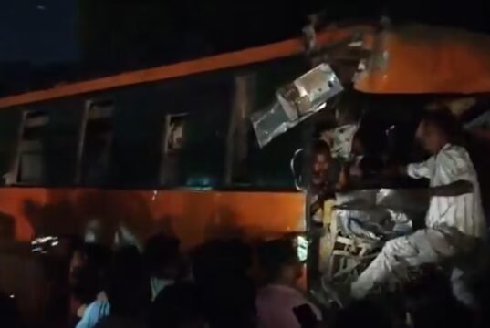 Bihar Katihar bus truck crash kills 13 PM Modi announces ex gratia Chennai Super Kings' Khaleel Ahmed, centre, celebrates with captain Ruturaj Gaikwad the wicket of Delhi Capitals' KL Rahul during the Indian Premier League cricket match between Chennai Super Kings and Delhi Capitals in Chennai, India, Saturday, April 11, 2026. (AP Photo/Mahesh Kumar A.)