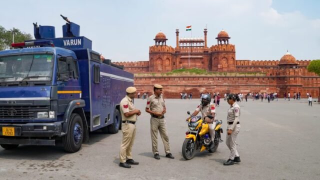 Delhi On High Alert Ahead Of Hanuman Jayanti; Police Step Sensex Today (Source: Freepik)