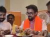 ‘Fishy Politics’: Anurag Thakur Eats ‘Maach Bhaat’ During Bengal Campaign; TMC, AAP Hit Out KL Rahul and Nitish Rana have brought up a 50-run partnership (Picture credit: AP)