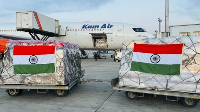 India sends emergency relief supplies to flood and earthquake-hit Afghanistan