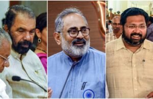 Kerala 2026 Elections: Nemom Constituency Poised For Fierce Three-Way Contest Groundsmen remove the covers after it stopped raining before the start of the Indian Premier League cricket match between Mumbai Indians and Rajasthan Royals in Guwahati, India, Tuesday, April 7, 2026. (AP Photo/Anupam Nath)