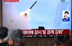 North Korea launches ballistic missiles toward sea North Korea launches ballistic missiles toward sea