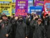 Samsung workers rally in South Korea, demanding higher pay, threatening to strike Samsung workers rally in South Korea, demanding higher pay, threatening to strike