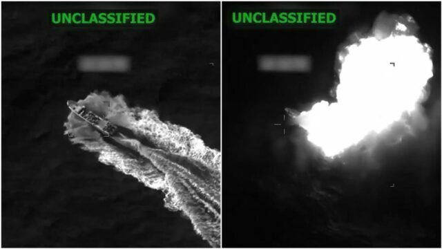 U.S. says three killed in boat strike as campaign toll hits 185