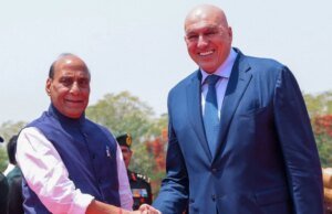 ‘Don’t Share Defence Tech With Pakistan’: Rajnath Singh Urges Italy Over Terror Misuse Concerns Gujarat Titans' Rahul Tewatia hits a boundary during the Indian Premier League cricket match between Gujarat Titans and Royal Challengers Bengaluru in Ahmedabad, India, Thursday, April 30, 2026. (AP Photo/Ajit Solanki)