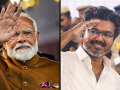 PM Modi Speaks To TVK’s Vijay Over Call, Congratulates Him On Taking Oath As Tamil Nadu CM Royal Challengers Bengaluru's Bhuvneshwar Kumar celebrates the wicket of Mumbai Indians' Ryan Rickelton during the Indian Premier League cricket match between Royal Challengers Bengaluru and Mumbai Indians in Raipur, India, Sunday, May 10, 2026. (AP Photo/Mahesh Kumar A.)