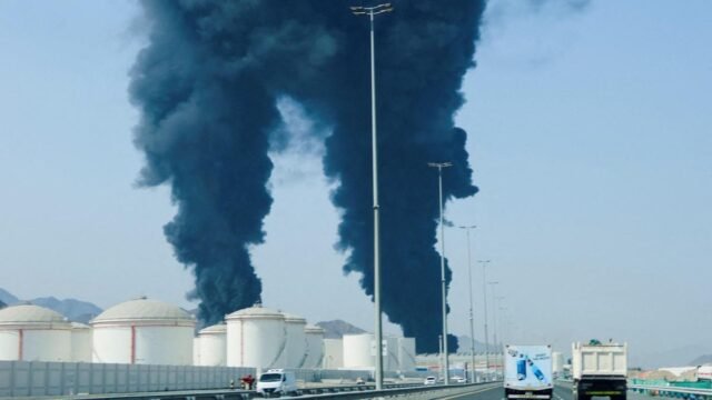 Three Indians injured after fire breaks out in UAE’s Fujairah due to drone attack